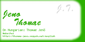 jeno thomae business card